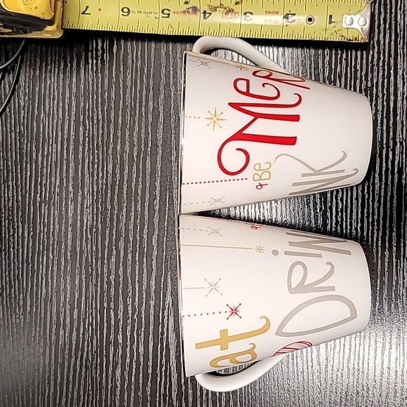 (2) Lenox Eat Drink Be Marry cups - Picture 1 of 5